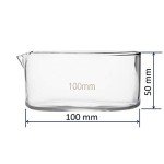 Borosilicate Glass Crystallizing Dish with Spout 300ml