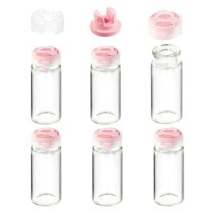 10ml Clear Glass Vials with Locking Caps - 10 Pack