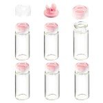 10ml Clear Glass Vials with Locking Caps - 10 Pack