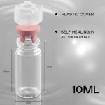 10ml Clear Glass Vials with Locking Caps - 10 Pack