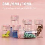 10ml Clear Glass Vials with Locking Caps - 10 Pack