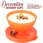 Ice Cream Cups with Lids - 5 oz Set of 6