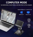 4.3-Inch HD Digital LED Microscope with Rechargeable Battery