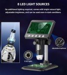 4.3-Inch HD Digital LED Microscope with Rechargeable Battery