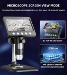 4.3-Inch HD Digital LED Microscope with Rechargeable Battery
