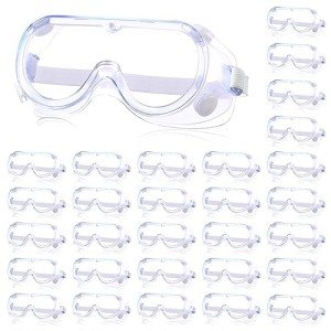 30 Pack Clear Anti-Fog Safety Goggles