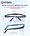 AnTools 2 Pack Clear Safety Glasses with Anti-Fog