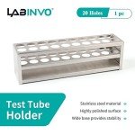 20-Hole Stainless Steel Test Tube Rack