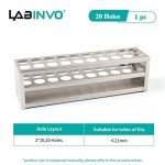 20-Hole Stainless Steel Test Tube Rack