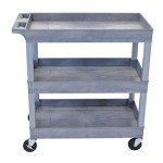 Luxor Gray 32" x 18" Tub Storage Cart