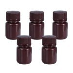 Wide Mouth Amber Lab Reagent Bottles - 5 Pack
