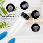 30ml Glass Sample Bottles with Screw Caps - 12PCS