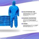 Blue Disposable Coveralls with Hood - Pack of 5