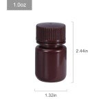 Wide Mouth Amber Lab Reagent Bottles - 5 Pack
