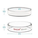 Stonylab Autoclavable Borosilicate Glass Petri Dish