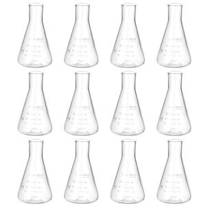 12-Pack 100ml Borosilicate Erlenmeyer Flasks