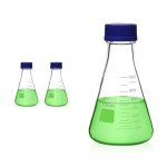 1000ml Glass Erlenmeyer Flask Set with Blue Caps