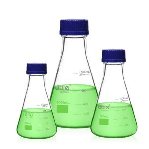 3-Pack Blue Cap Erlenmeyer Flasks, 250ml-1000ml