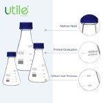 3-Pack Blue Cap Erlenmeyer Flasks, 250ml-1000ml