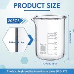 20-Piece Heavy Duty Glass Beaker Set, 50 ml