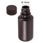 Brown 50ml Plastic Lab Chemical Reagent Bottles - 5pcs