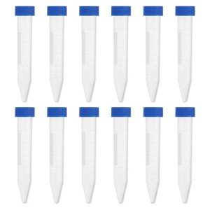 10ML Plastic Centrifuge Tubes with Screw Caps - 100 Pcs