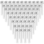 60 PCS Clear Plastic Test Tubes with Caps