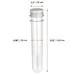 80 Pack Clear Plastic Test Tubes with Caps