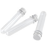 80 Pack Clear Plastic Test Tubes with Caps