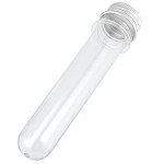 80 Pack Clear Plastic Test Tubes with Caps