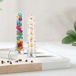 60 PCS Clear Plastic Test Tubes with Caps