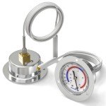 Meanlin Vapor Capillary Thermometer with Stainless Steel Mount