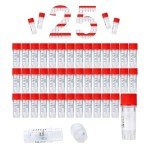 25 Pcs Cryogenic Vials with Red Caps