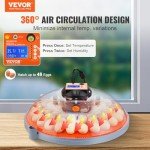VEVOR 48-Egg Incubator with Rotating Tray