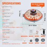 VEVOR 48-Egg Incubator with Rotating Tray