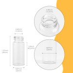 10ml Clear Glass Vials with Screw Caps - 12 PCS