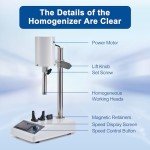 High-Speed Lab Homogenizer with Adjustable RPM