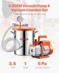 VEVOR 3 Gallon Vacuum Chamber with Pump Kit