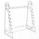 Detachable Plexiglass Pipette Rack with 1.5 cm Holes