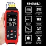 Portable 4-Channel K-Type Thermocouple Thermometer