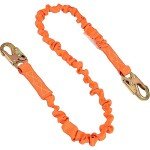 6-Foot Shock Absorbing Safety Lanyard with Hooks