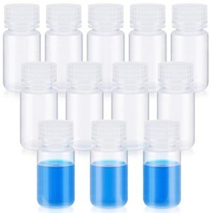 12 Pcs 60ml Wide Mouth Reagent Sample Bottles