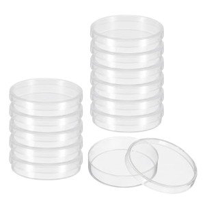 Patikil 55mm Clear Plastic Petri Dishes, 12 Pack