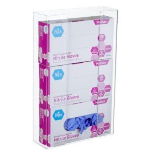 Wall-Mounted Acrylic Glove and Tissue Holder