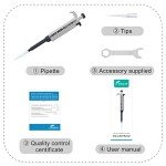 JOANLAB Adjustable Micropipette 20-200ul with Tips