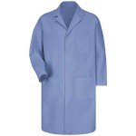 Light Blue Medical Lab Coat with Pockets, X-Large