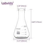 6-Pack 500ml Glass Erlenmeyer Flasks with Graduation