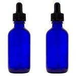 Cobalt Blue Glass Bottles with Droppers - 2 Pack