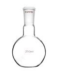 QWORK 250ml Flat Bottom Boiling Flask, 24/40 Joint