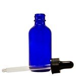 Cobalt Blue Glass Bottles with Droppers - 2 Pack
